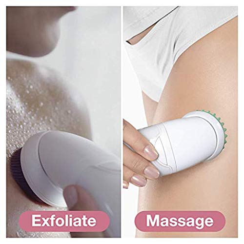 Braun Silk-épil Beauty-Set 9 Deluxe 7-in-1 Epilierer Damen / Haarentferner, Facespa Gesichtshaarentferner, Rasierer, Peeling, Reinigungskit für Gesicht und Körper, 9-985, weiß/rosa