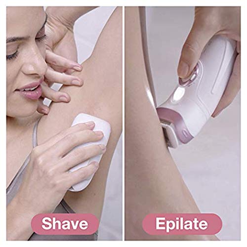 Braun Silk-épil Beauty-Set 9 Deluxe 7-in-1 Epilierer Damen / Haarentferner, Facespa Gesichtshaarentferner, Rasierer, Peeling, Reinigungskit für Gesicht und Körper, 9-985, weiß/rosa