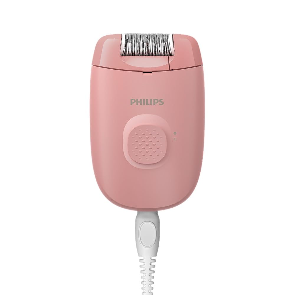 Philips Satinelle Essential BRE224/00 Compact Wired Epilator - White/Green