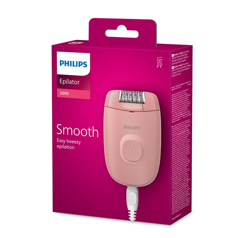 Philips Satinelle Essential BRE224/00 Compact Wired Epilator - White/Green