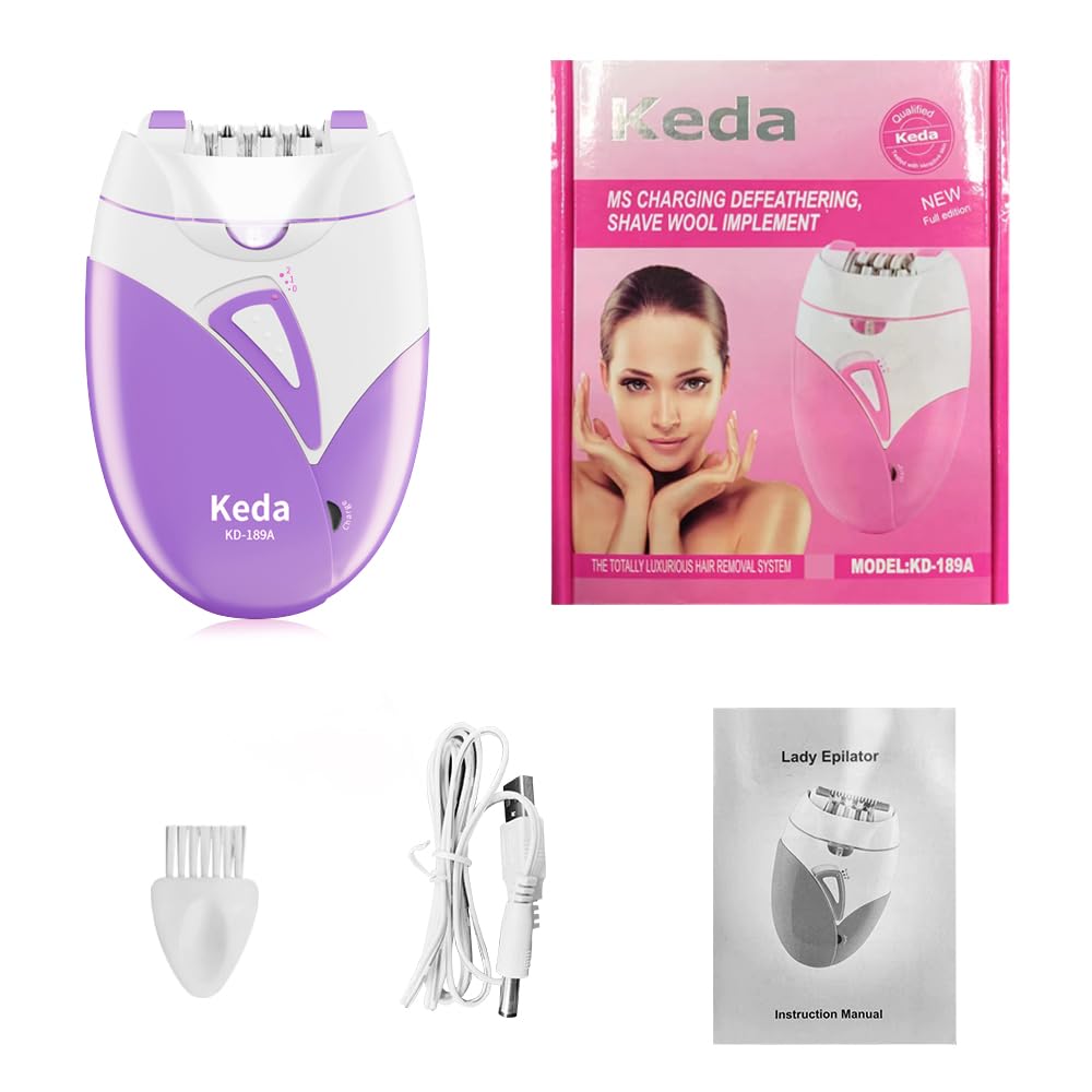 Epilierer Damen, Epilierer Haarentfernung für Frauen,Gesichts Epilierer mit 2 Geschwindigkeit,Smooth Glide Epilierer,Glamorous Skin Epilierer für Gesicht,Lady Shaver Remover für Bikinizone,Achseln,Arm