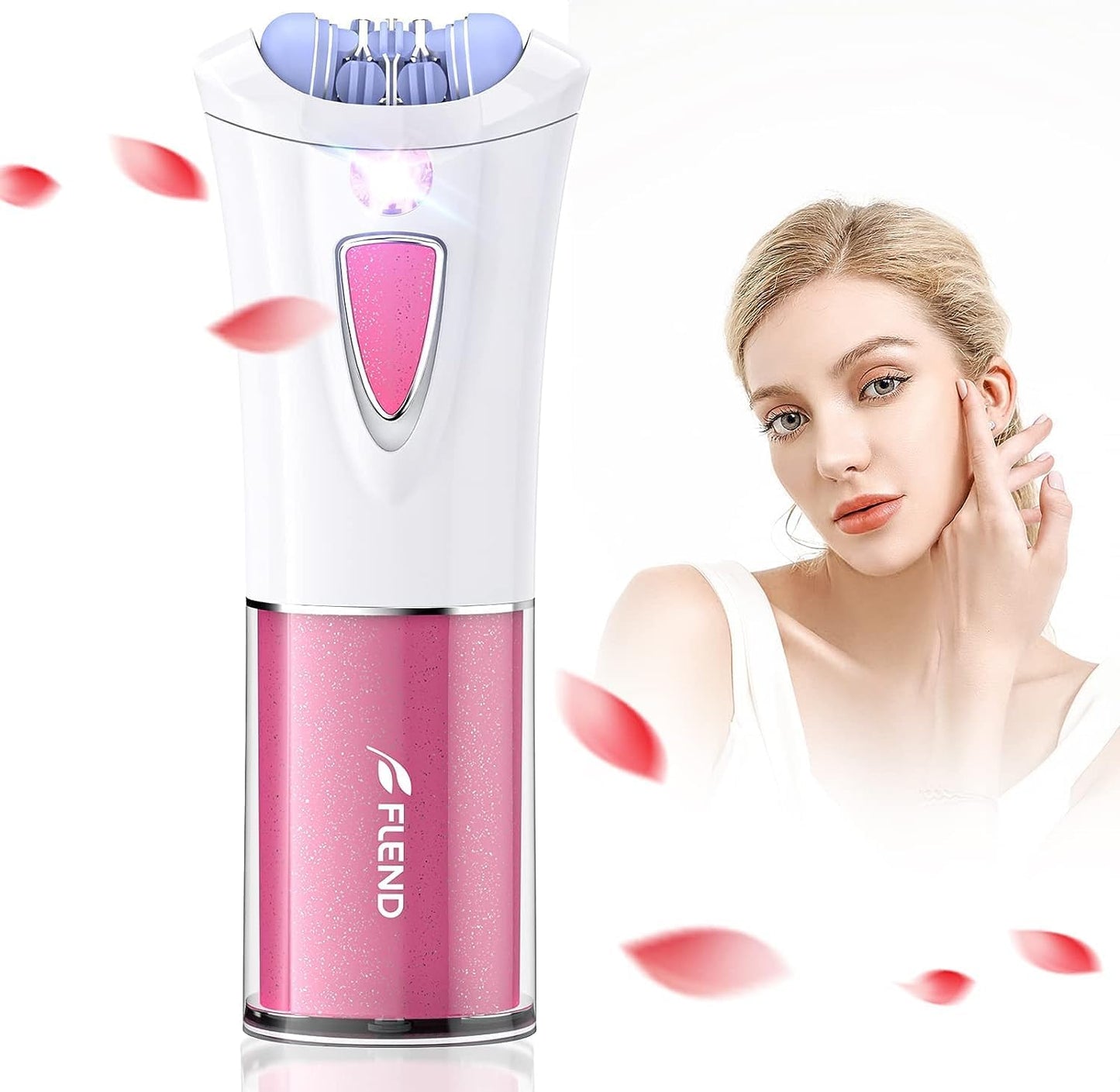 Epilierer Damen, Gesichts Epilierer Damen mit LED-Licht, Frauen Kabellose Epilierer, Gesicht Körper Haarentfernung, Elektrischer Haarentferner Damen, Epilierer für Intimbereich