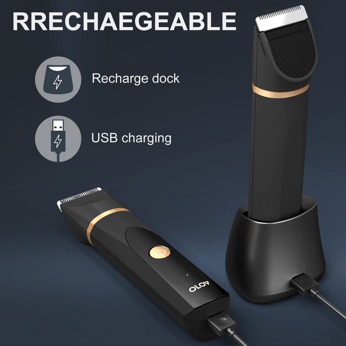 OLOV Rasierer Damen Elektrisch Intimbereich für Frauen mit Nasenhaartrimmer, USB-Ladestation, Keramikklinge, Ladyshaver Damenrasierer Haartrimmer Wasserdicht für Nass und Trocken