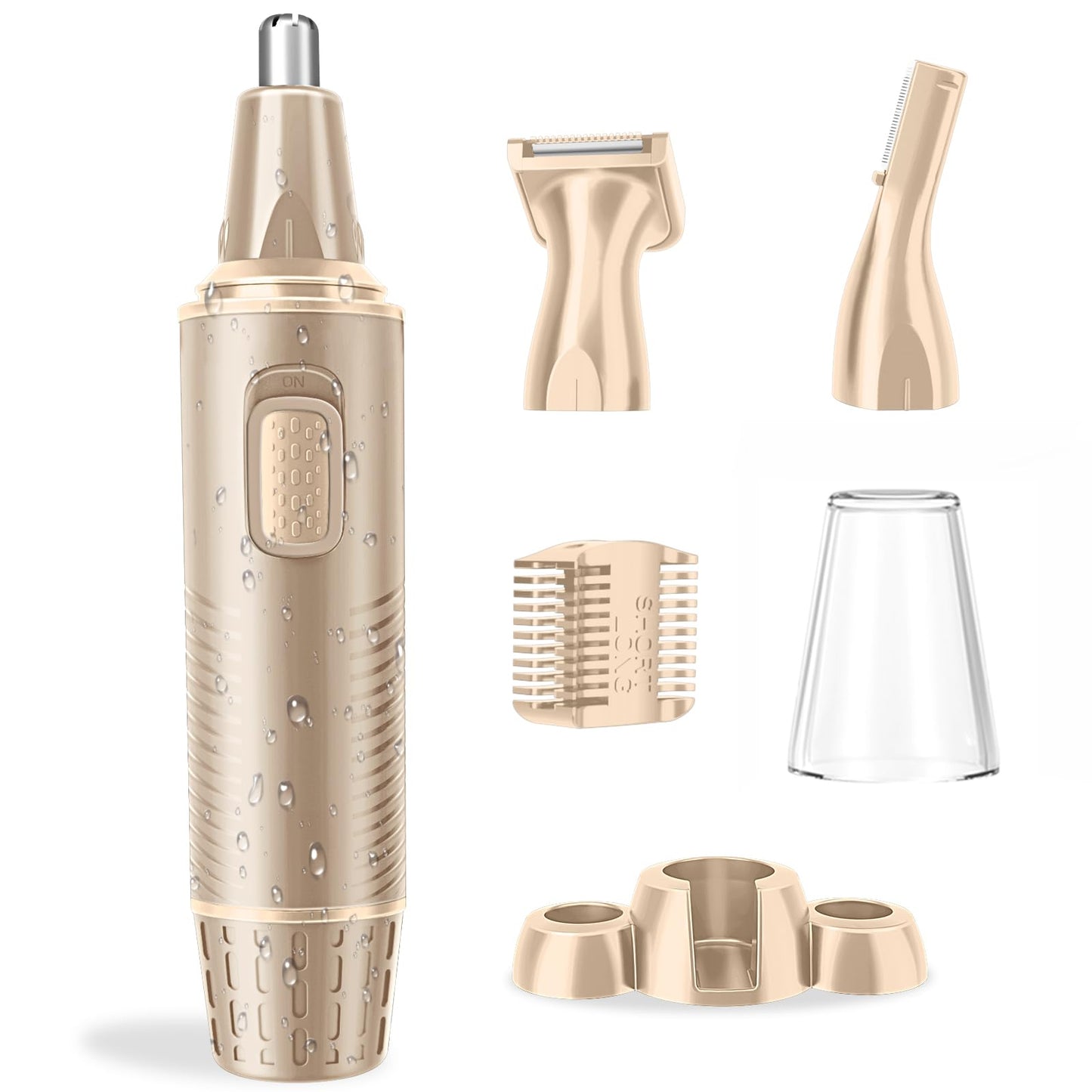 Nasenhaartrimmer, USB Wiederaufladbar Nasenhaarschneider 3 in 1 Set Ohrhaarschneider mit Doppelschneideklingen, Professioneller schmerzfreier Augenbrauen und esichtshaartrimmer für Männer und Frauen