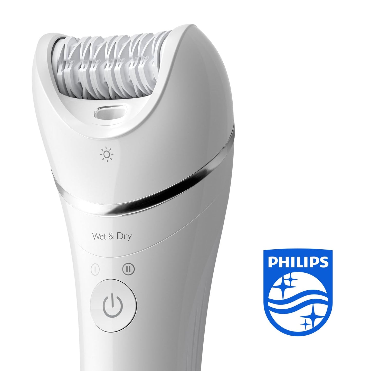 Philips Epilierer Series 8000, kabelloser Nass- und Trockenepilierer für Beine und Körper, Haarentfernungsgerät, mit 6 Zubehörteilen, Modell BRE715/00