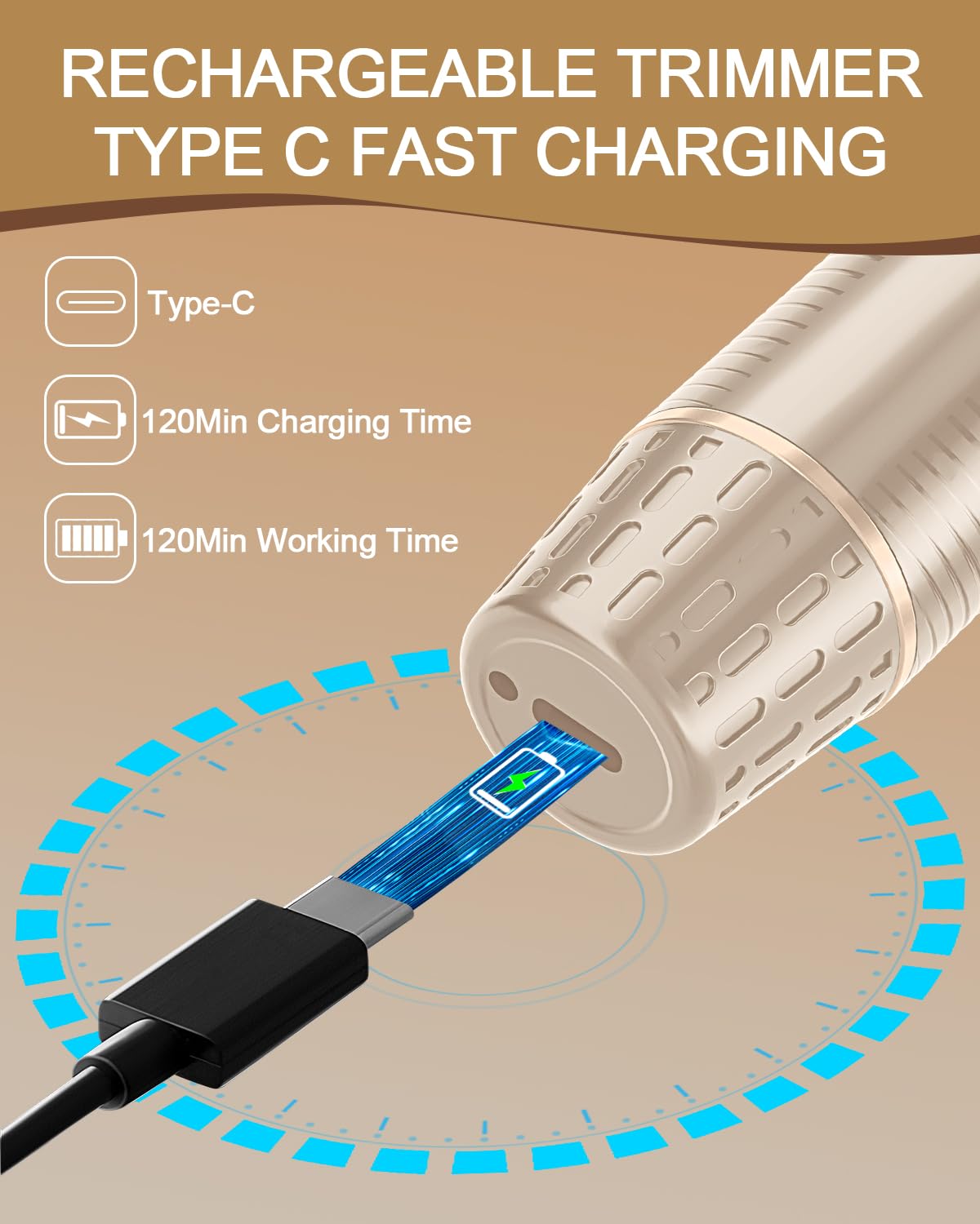 Nasenhaartrimmer, USB Wiederaufladbar Nasenhaarschneider 3 in 1 Set Ohrhaarschneider mit Doppelschneideklingen, Professioneller schmerzfreier Augenbrauen und esichtshaartrimmer für Männer und Frauen