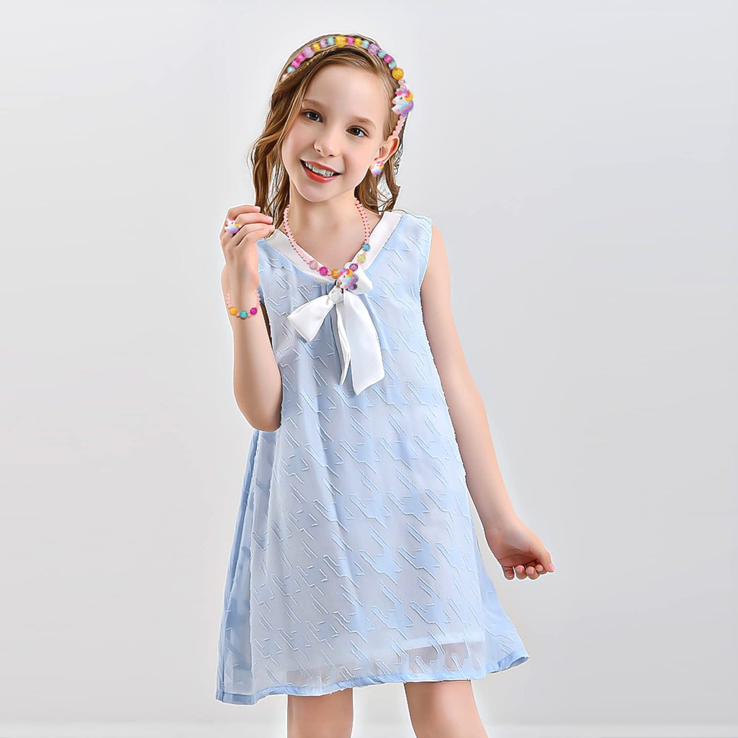 OSDUE Schmuckset Mädchen, Kinderschmuck Enthalten Halskette, Ringe, Armbänder, Ohrring, Schmuck Set Einhorn für Party Dress Up Geschenk