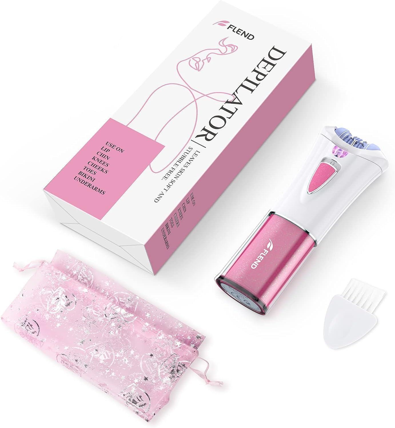 Epilierer Damen, Gesichts Epilierer Damen mit LED-Licht, Frauen Kabellose Epilierer, Gesicht Körper Haarentfernung, Elektrischer Haarentferner Damen, Epilierer für Intimbereich