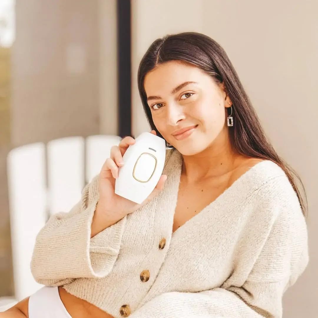 luxderm Glowora Silk3 IPL Epilierer Laser Dauerhafte Haarentfernung Laser Epilierer 5 Energiestufen 2 Modi IPL Epilierer Frauen Achseln Beine Körper