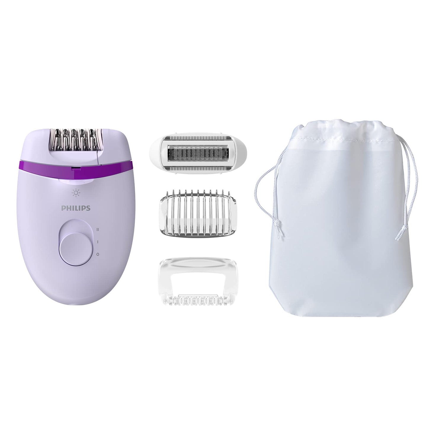 Philips Satinelle Essential Kompakter Epilierer mit Kabel und vier Zubehörteilen (Modell BRE275/30)