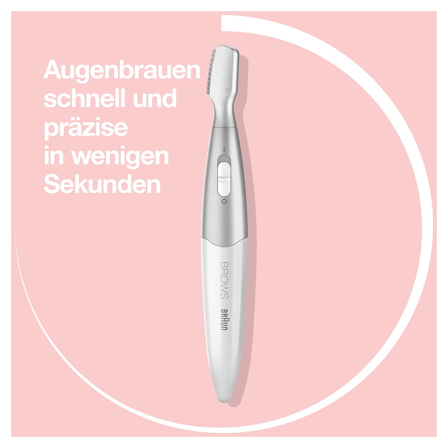Braun Face Mini-Haarentferner, elektrischer Gesichtshaarentferner für Damen, kleiner Rasierer für schnelle und sanfte Rasur, Oberlippe, Kinn und Wangen, für unterwegs, mit Smartlight, FS1000, weiß
