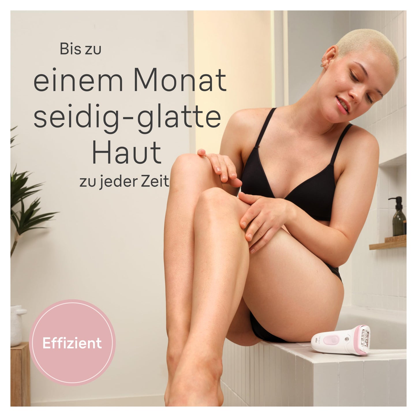 Braun Silk-épil 7 7-210 Women's Epilator / Hair Remover for Long-Lasting Hair Removal with Bikini Trimmer (Hair Trimmer Intimate Area), White/Flamingo Pink