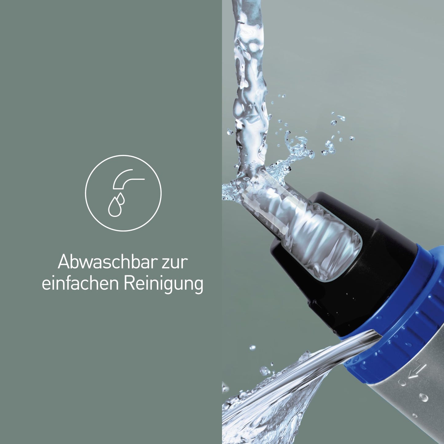 Panasonic Nasen/Ohrhaarschneider ER-GN-30K mit Batteriebetrieb | 1er Pack