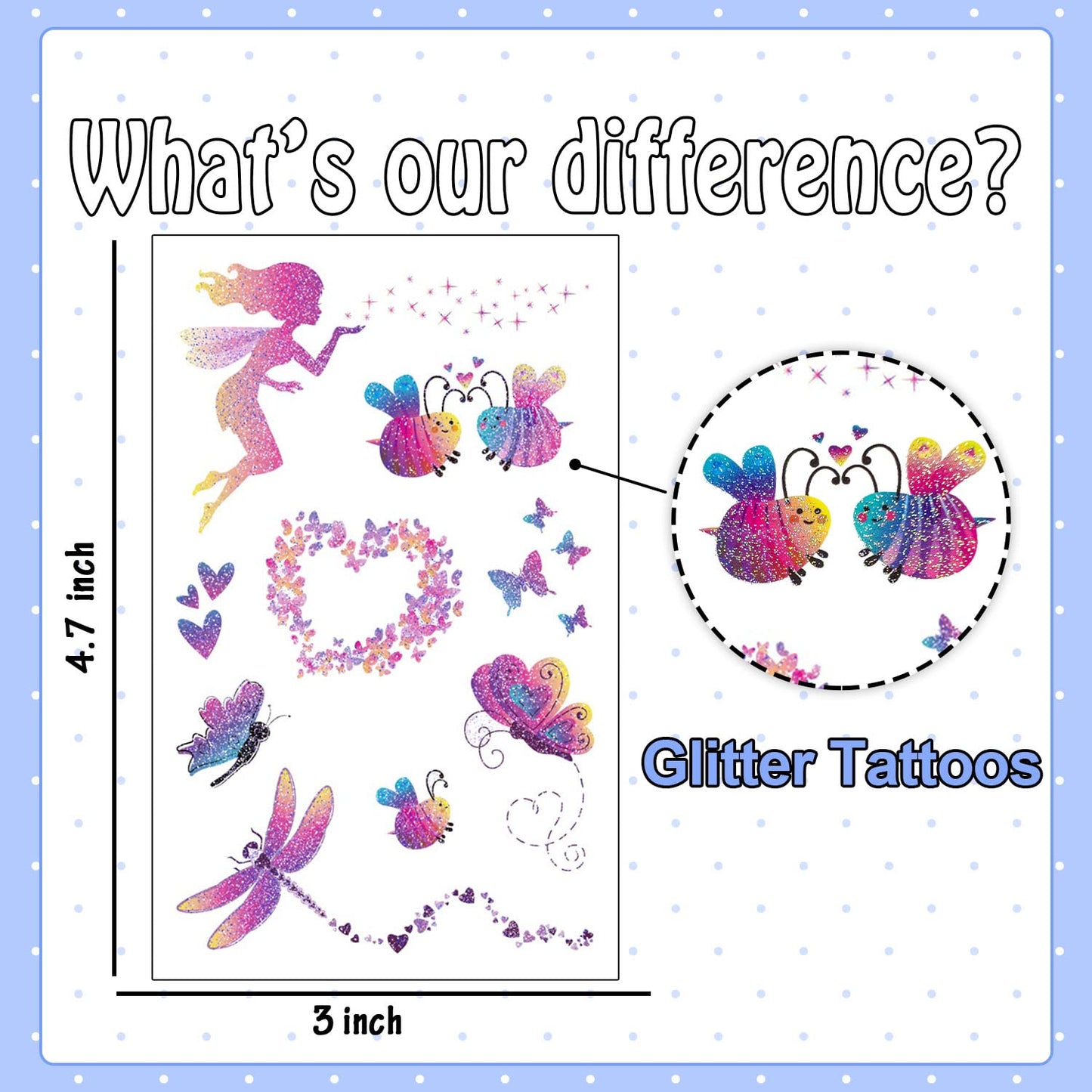Leesgel Schmetterlings Tattoos für Kinder, 130 Stück Glitzer Tattoo Set für Einschulung Geschenke Mädchen ab 5 6 7 8 9 Jahre, Glitter Girls Mitgebsel Kindergeburtstag Schultüte Füllung