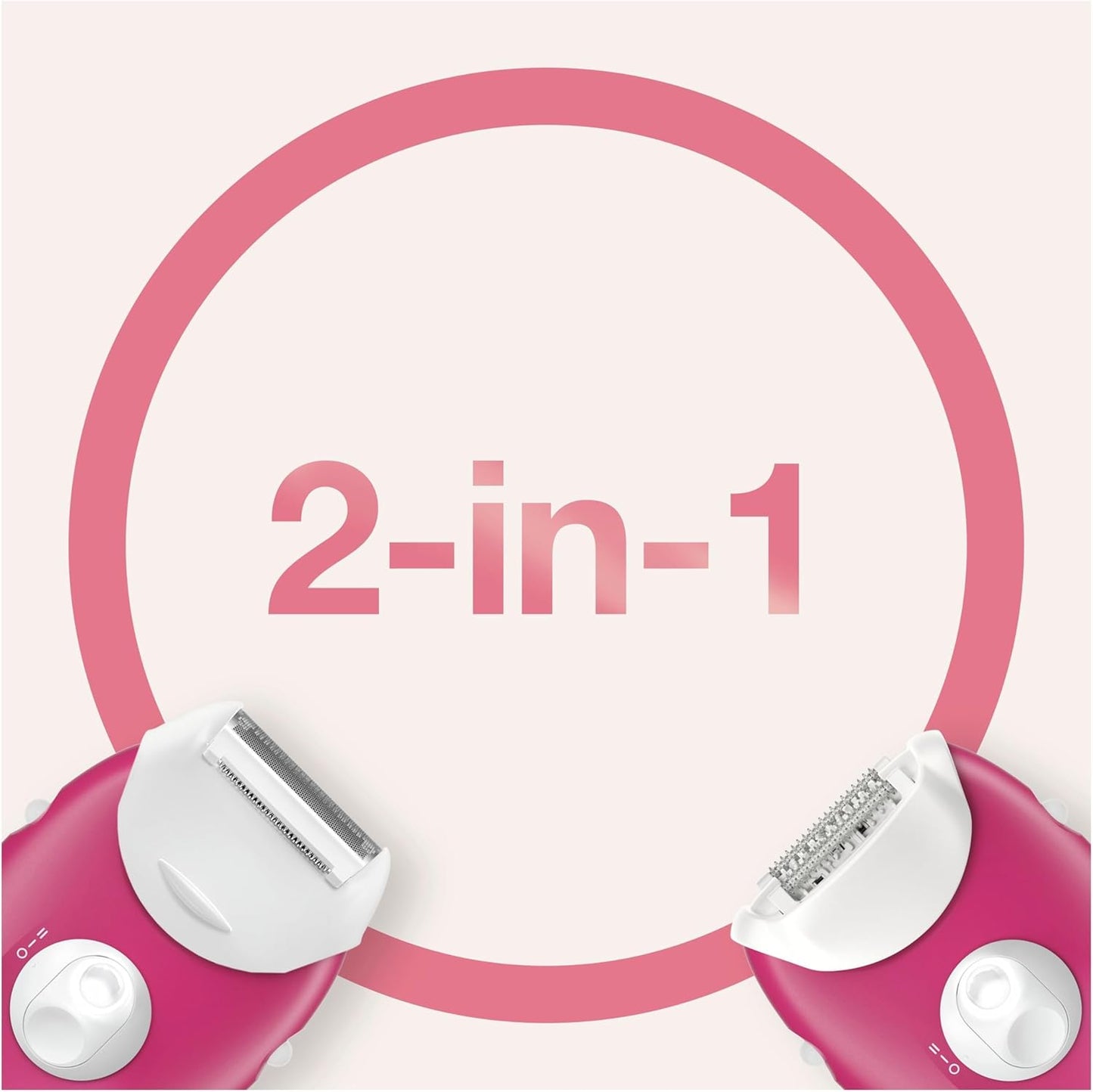 Braun Silk-Epil 3 3-410 Epilators for Women, Raspberry Corded Epilator with 3 Extras, Pink