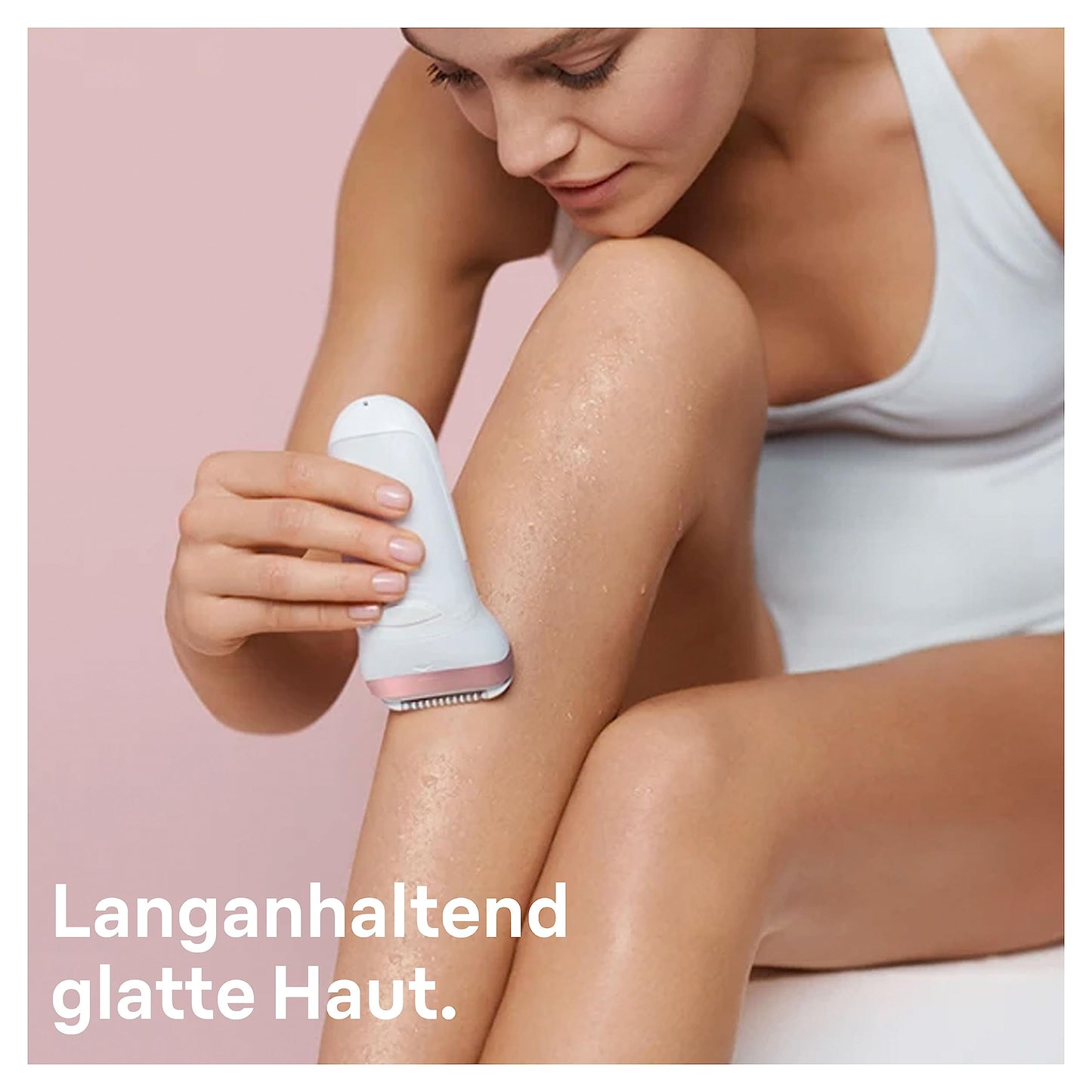 Braun Silk-épil 9 Epilierer Damen / Haarentferner für langanhaltende Haarentfernung, Rasier- und Trimmeraufsatz, Micro-Grip-Pinzetten-Technologie, Hochfrequenz-Massageaufsatz, 9-725, weiß/roségold