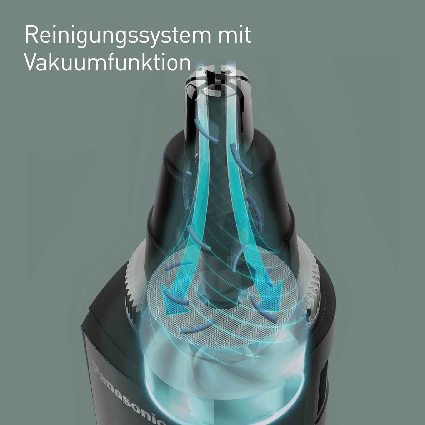 Panasonic ER-GN300-K503 Nasenhaarschneider für Männer, Premium-Elektrorasierer, Nasen-, Ohren- und Augenbrauen-Trimmer, wasserdicht, batteriebetrieben, Schwarz