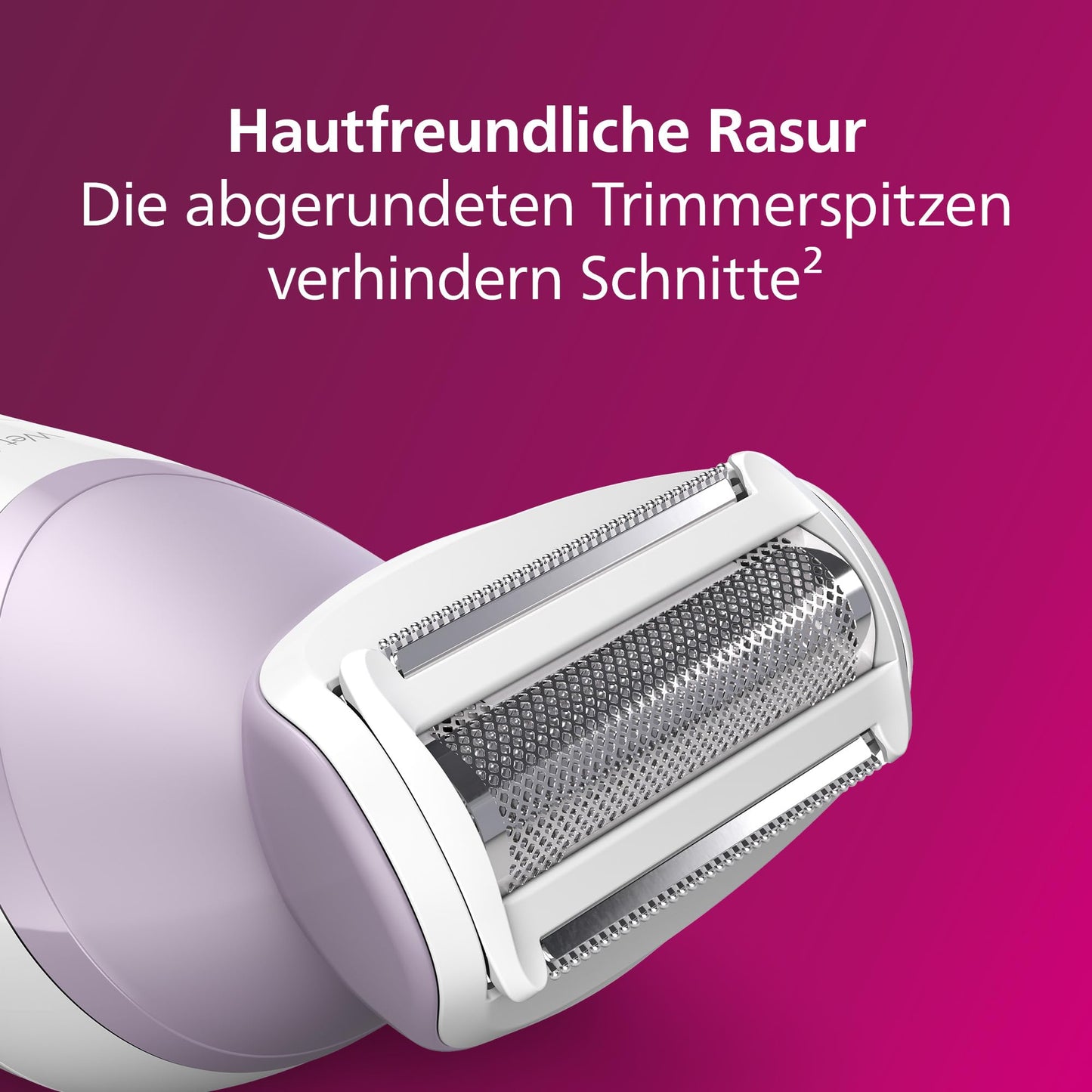 Philips Lady Shaver Series 6000 – Kabelloser Nass- und Trockenrasierer mit 4 Zubehörteilen, Körperpeeling-Handschuh, Kammaufsatz (Modell BRL136/00)