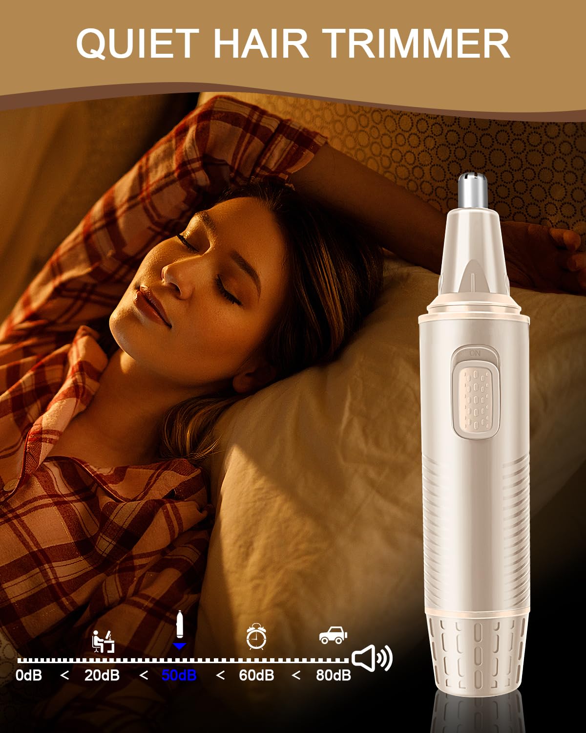 Nasenhaartrimmer, USB Wiederaufladbar Nasenhaarschneider 3 in 1 Set Ohrhaarschneider mit Doppelschneideklingen, Professioneller schmerzfreier Augenbrauen und esichtshaartrimmer für Männer und Frauen