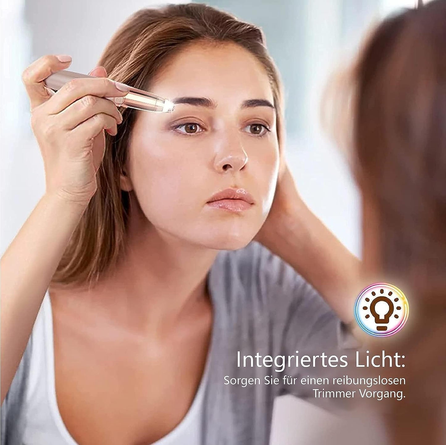 Augenbrauen Trimmer Damen Elektrisch Augenbrauenrasierer: epilierer Augenbrauen für Frauen Schmerzlos und Präzisions Eyebrow Trimmer for Woman