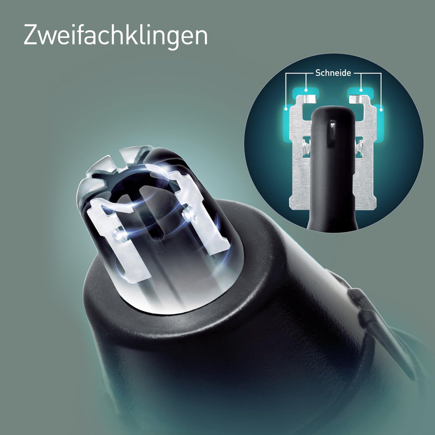 Panasonic Nasen/Ohrhaarschneider ER-GN-30K mit Batteriebetrieb | 1er Pack