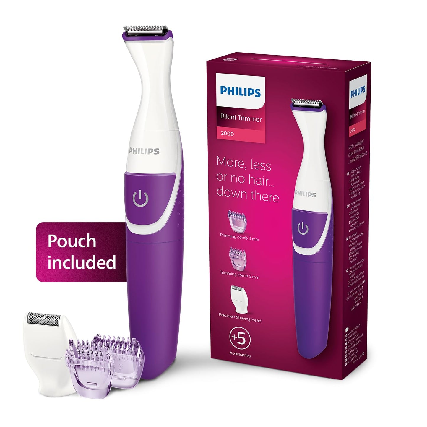 PHILIPS BRT383 / 15 3-in-1 Bikini Trimmer - 100% Waterproof - Purple