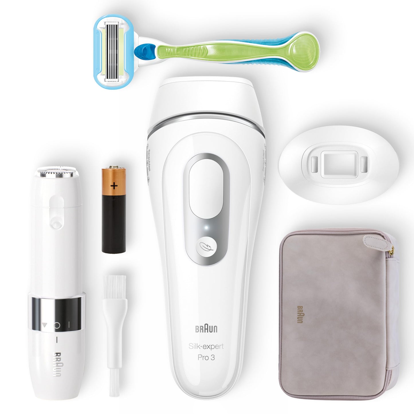 Braun IPL Silk-expert Mini – IPL Haarentfernungsgerät für Frauen, Dauerhafte und Schmerzfreie Haarentfernung – Kompakte Größe für unterwegs – Einfach, sicher und effizient – PL1000, Weiß/Rosa