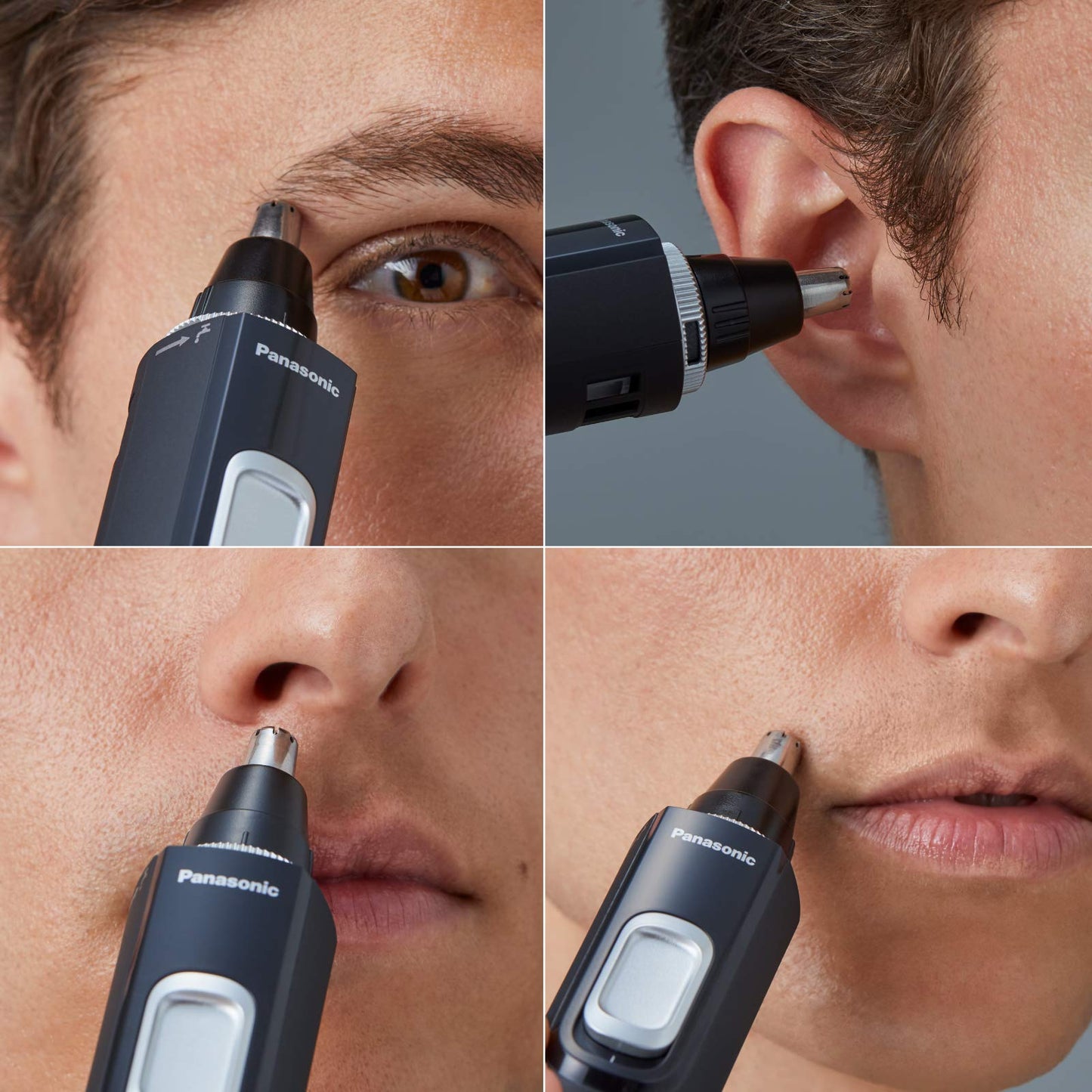 Panasonic ER-GN300-K503 Nasenhaarschneider für Männer, Premium-Elektrorasierer, Nasen-, Ohren- und Augenbrauen-Trimmer, wasserdicht, batteriebetrieben, Schwarz