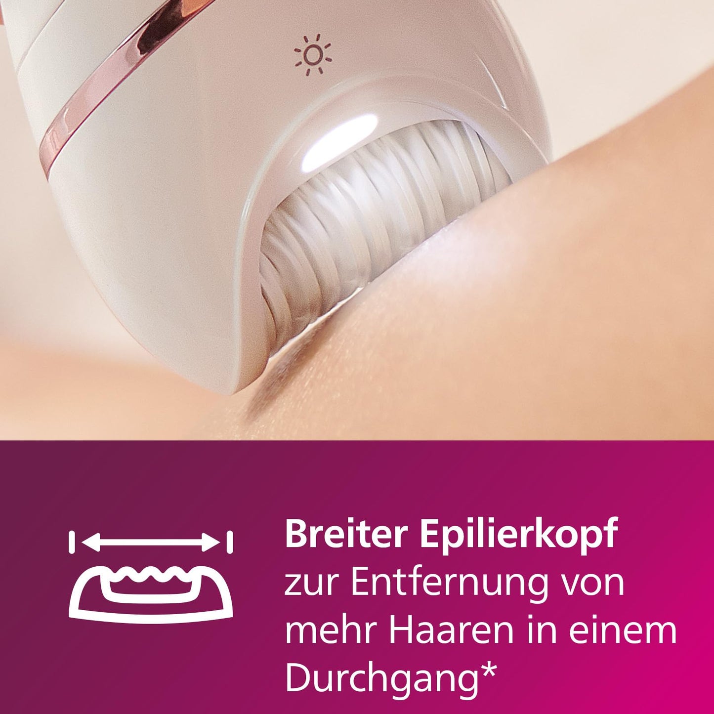 Philips Epilierer Series 8000, kabelloser Nass- und Trockenepilierer für Beine und Körper, mit 9 Zubehörteilen, Rasierer, Langhaarschneider, Pediküre und Körperpeeling-Gerät, Modell BRE740/10