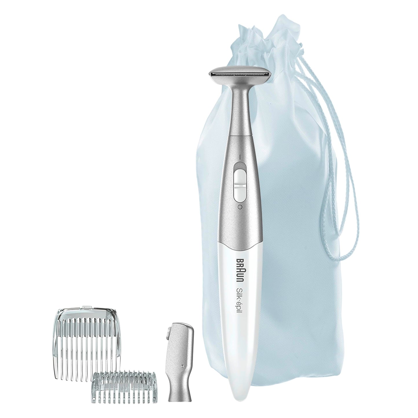 Braun Face Mini-Haarentferner, elektrischer Gesichtshaarentferner für Damen, kleiner Rasierer für schnelle und sanfte Rasur, Oberlippe, Kinn und Wangen, für unterwegs, mit Smartlight, FS1000, weiß
