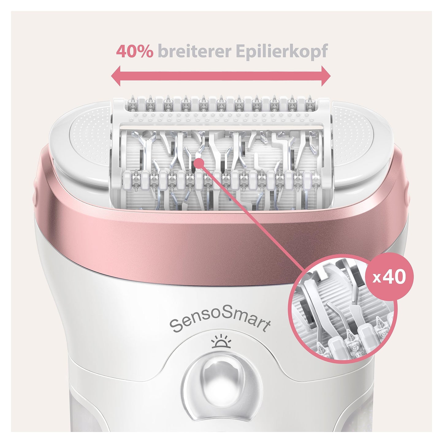 Braun Silk-épil 9, Epilierer mit schwenkbarem Kopf für eine einfache Haarentfernung, Wet&Dry, langanhaltend seidig-glatte Haut, Ladyshaver, Rasieraufsatz und Trimmeraufsatz,9-030, Weiß/Flamingorosa