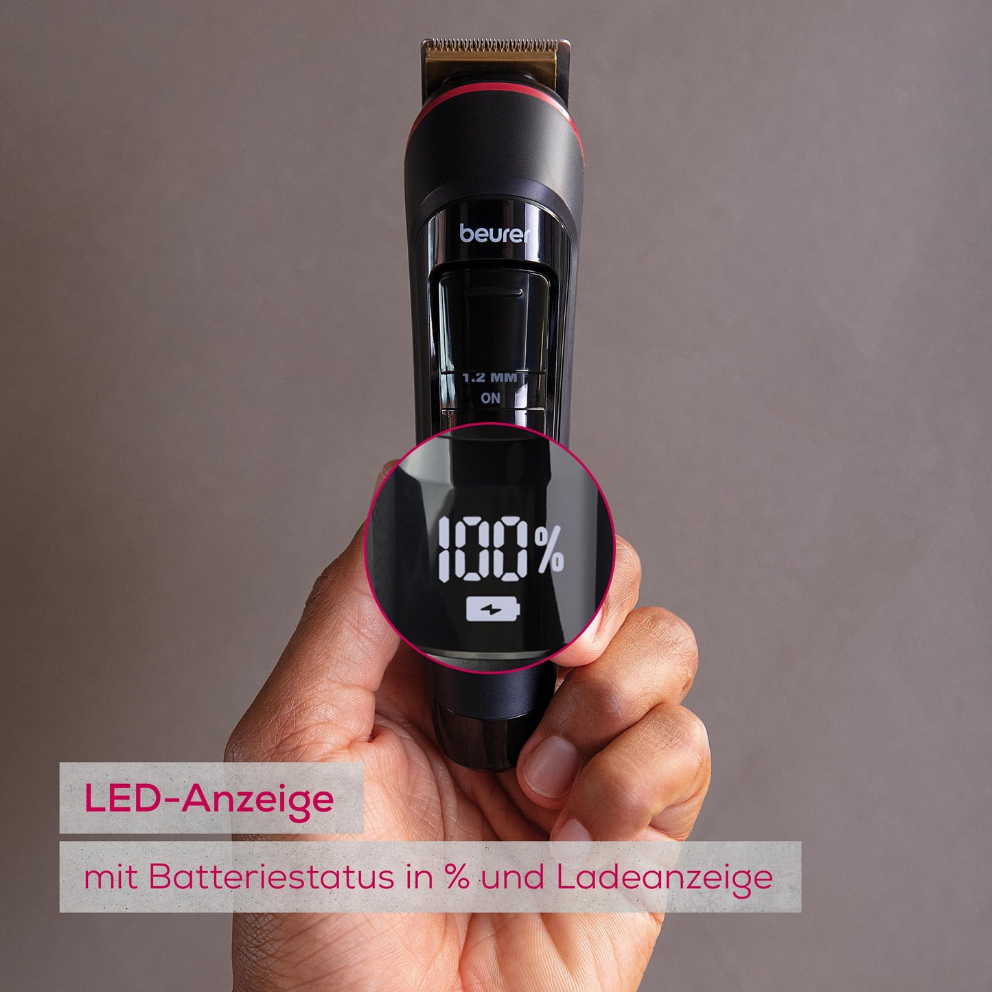 Beurer HR 2000 Präzisionstrimmer zur Korrektur und zum Trimmen von Augenbrauen, Nasen- und Ohrhaaren, inkl. Kammaufsatz und abnehmbarem Schneidaufsatz