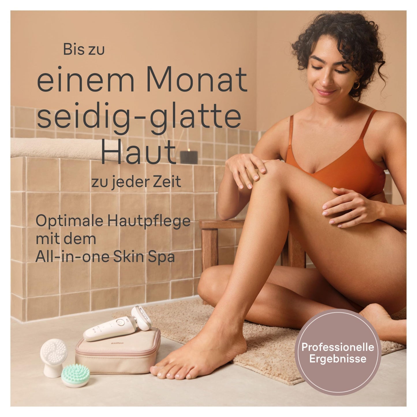 Braun Silk-épil 9 Flex, Epilierer mit flexiblem 360°-Kopf für eine einfache Haarentfernung, Wet&Dry, langanhaltend glatte Haut, Ladyshaver, mit Rasieraufsatz und Trimmeraufsatz, 9-041 3D, Weiß/Gold