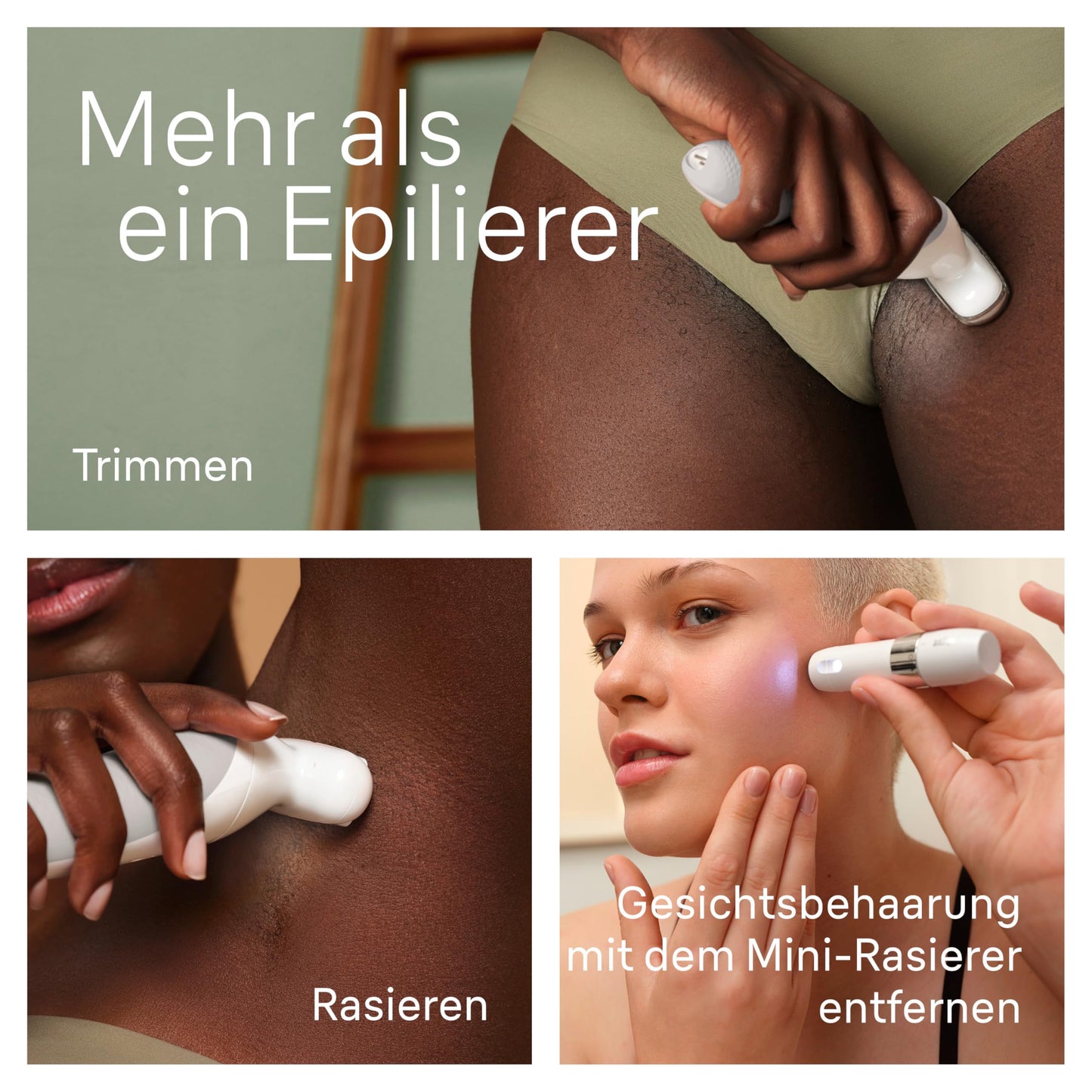 Braun Silk-épil 9, Epilierer mit schwenkbarem Kopf für eine einfache Haarentfernung, Wet&Dry, langanhaltend seidig-glatte Haut, Ladyshaver, Rasieraufsatz und Trimmeraufsatz,9-030, Weiß/Flamingorosa