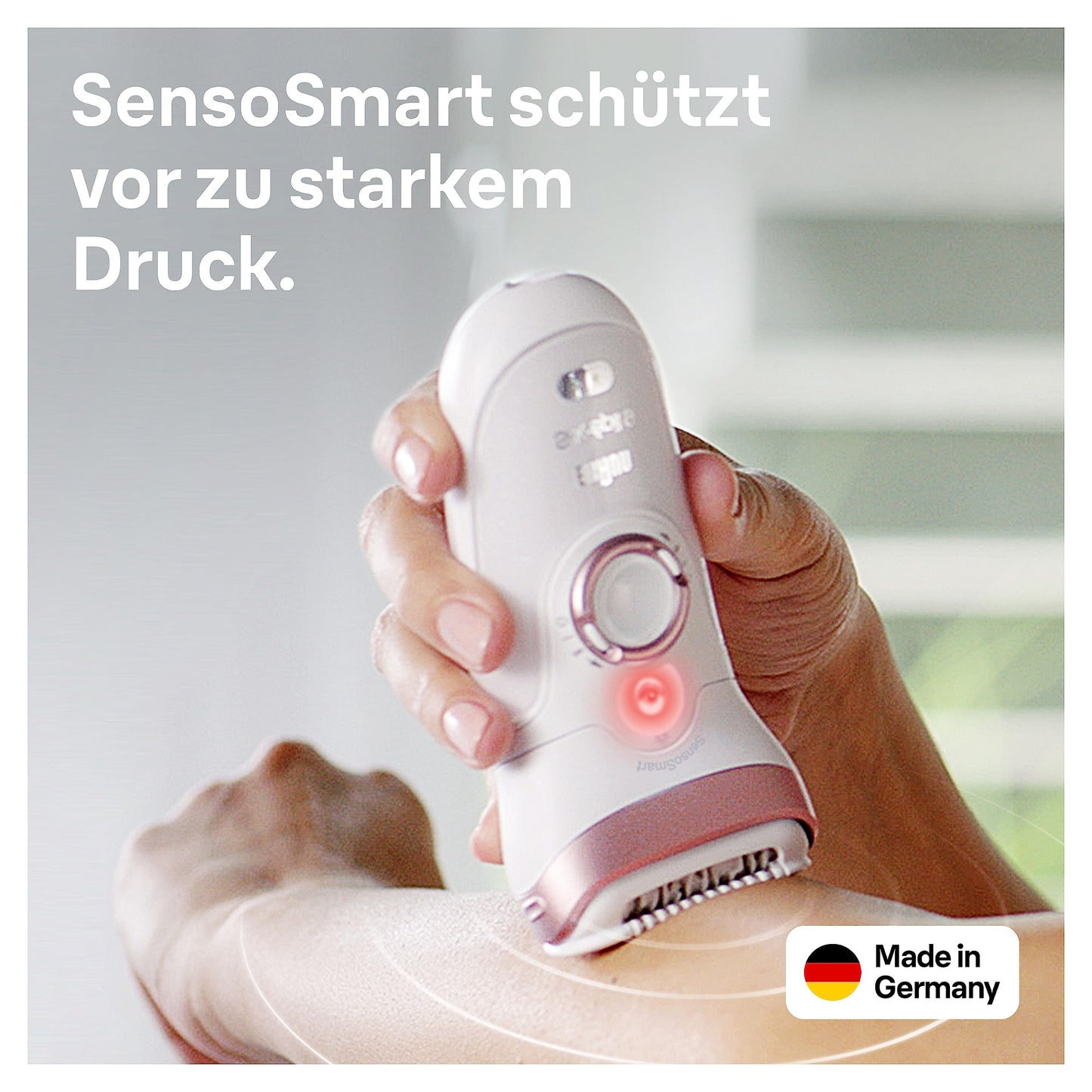 Braun Silk-épil 9 Epilierer Damen / Haarentferner für langanhaltende Haarentfernung, Rasier- und Trimmeraufsatz, Micro-Grip-Pinzetten-Technologie, Hochfrequenz-Massageaufsatz, 9-725, weiß/roségold