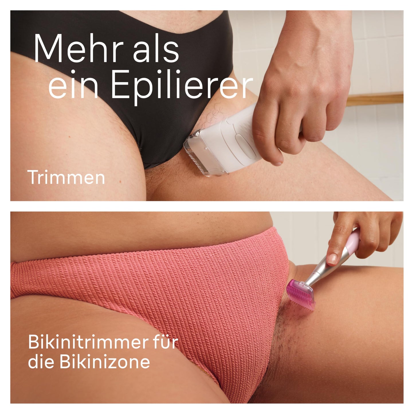Braun Silk-épil 7 7-210 Women's Epilator / Hair Remover for Long-Lasting Hair Removal with Bikini Trimmer (Hair Trimmer Intimate Area), White/Flamingo Pink