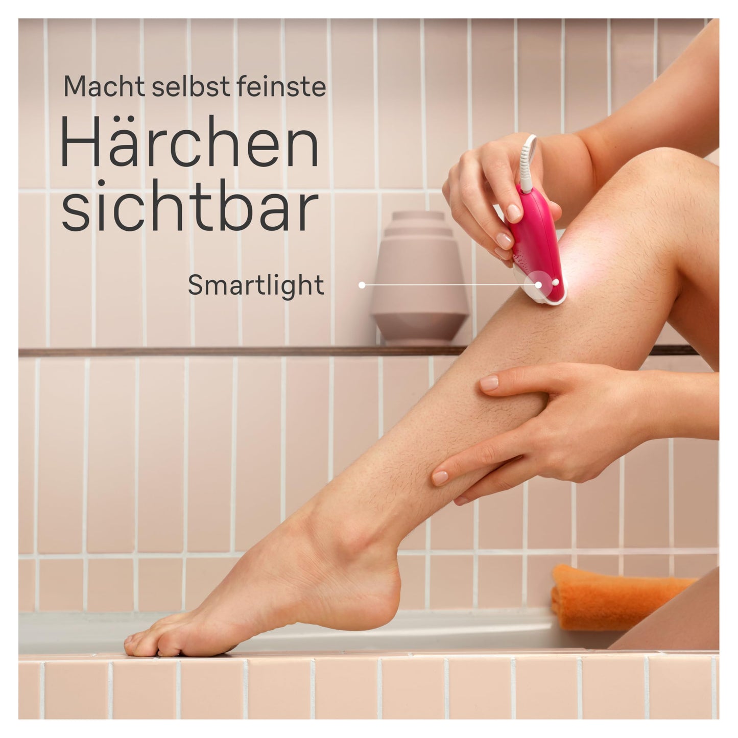 Braun Silk-épil 3, kabelgebundener Epilierer Damen für Haarentfernung, Ladyshaver,Rasieraufsatz und Trimmeraufsatz, 3-031, Rosa