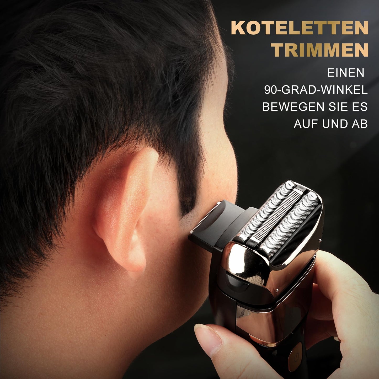 Folienrasierer Herren,2 in 1 Rasierer Herren Elektrisch Wiederaufladbarer USB Rasierapparat Herren Nassrasierer & Trockenrasierer Elektrorasierer Herren 100 Min Laufzeit,Zero Gap Skin,IPX7,Reisesperre