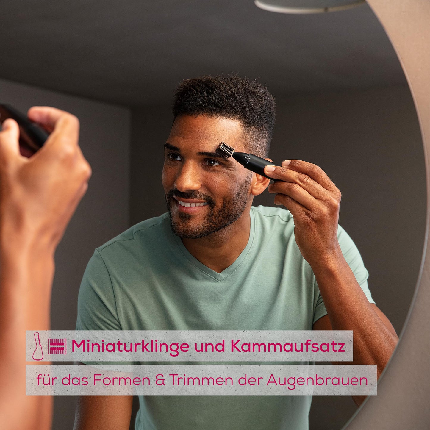 Beurer HR 2000 Präzisionstrimmer zur Korrektur und zum Trimmen von Augenbrauen, Nasen- und Ohrhaaren, inkl. Kammaufsatz und abnehmbarem Schneidaufsatz