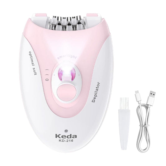 Women's Epilator with a Mini Cleaning Brush, Women's Face Epilator with LED Light, Women's Shaver Electric for Women, Face, Body, Armpit, Bikini, Leg (Colour: Pink)