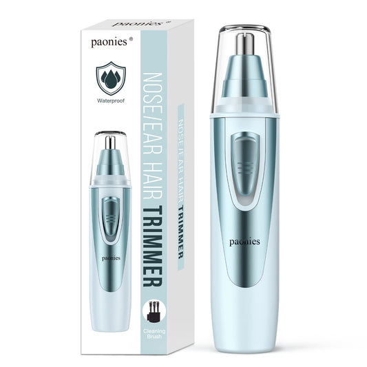 Nasenhaartrimmer Herren Nasenhaarschneider Ohrhaarschneider, Professioneller schmerzfreier Augenbrauen und esichtshaartrimmer für Männer und Frauen, batteriebetrieben, IPX7 Wasserdichte Doppelklingen