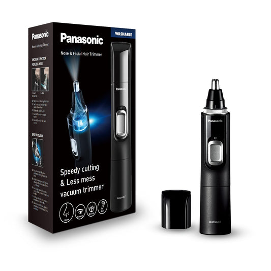 Panasonic ER-GN300-K503 Nasenhaarschneider für Männer, Premium-Elektrorasierer, Nasen-, Ohren- und Augenbrauen-Trimmer, wasserdicht, batteriebetrieben, Schwarz