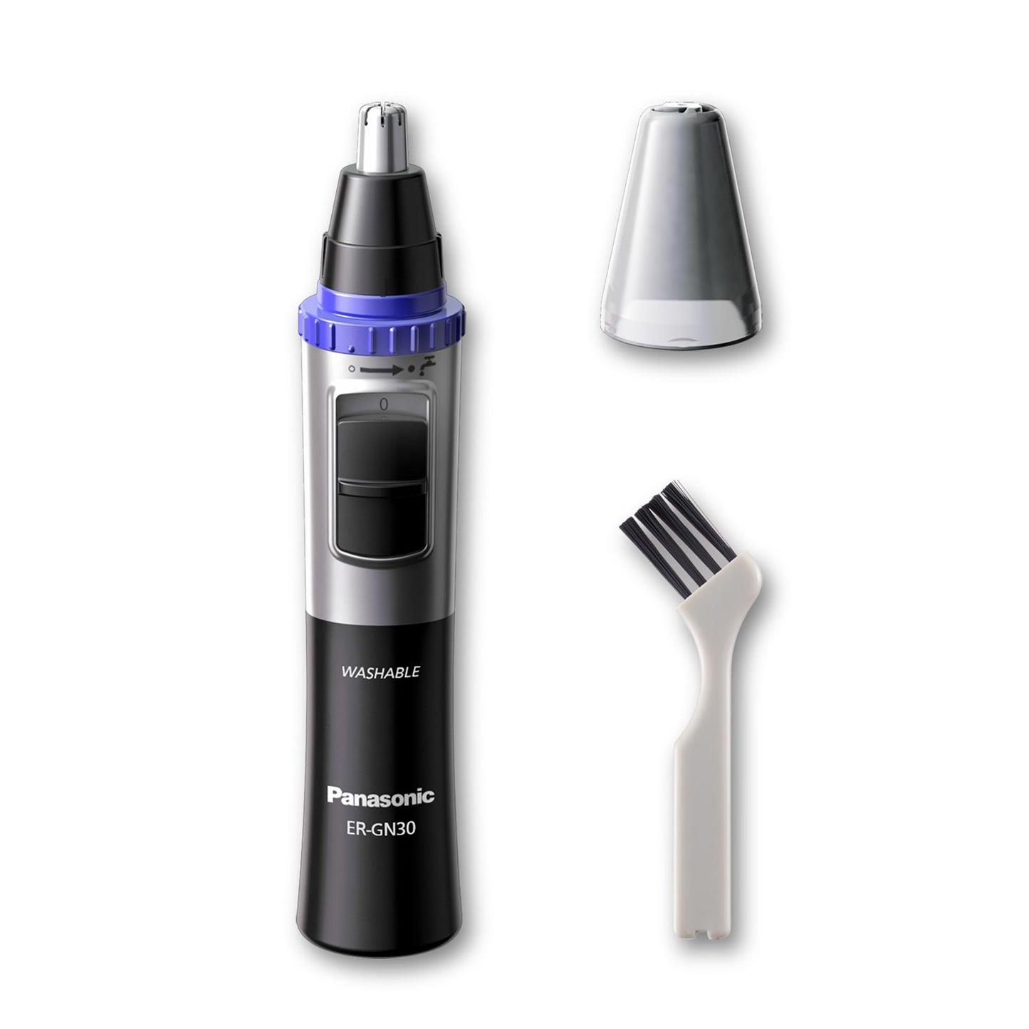 Panasonic Nasen/Ohrhaarschneider ER-GN-30K mit Batteriebetrieb | 1er Pack