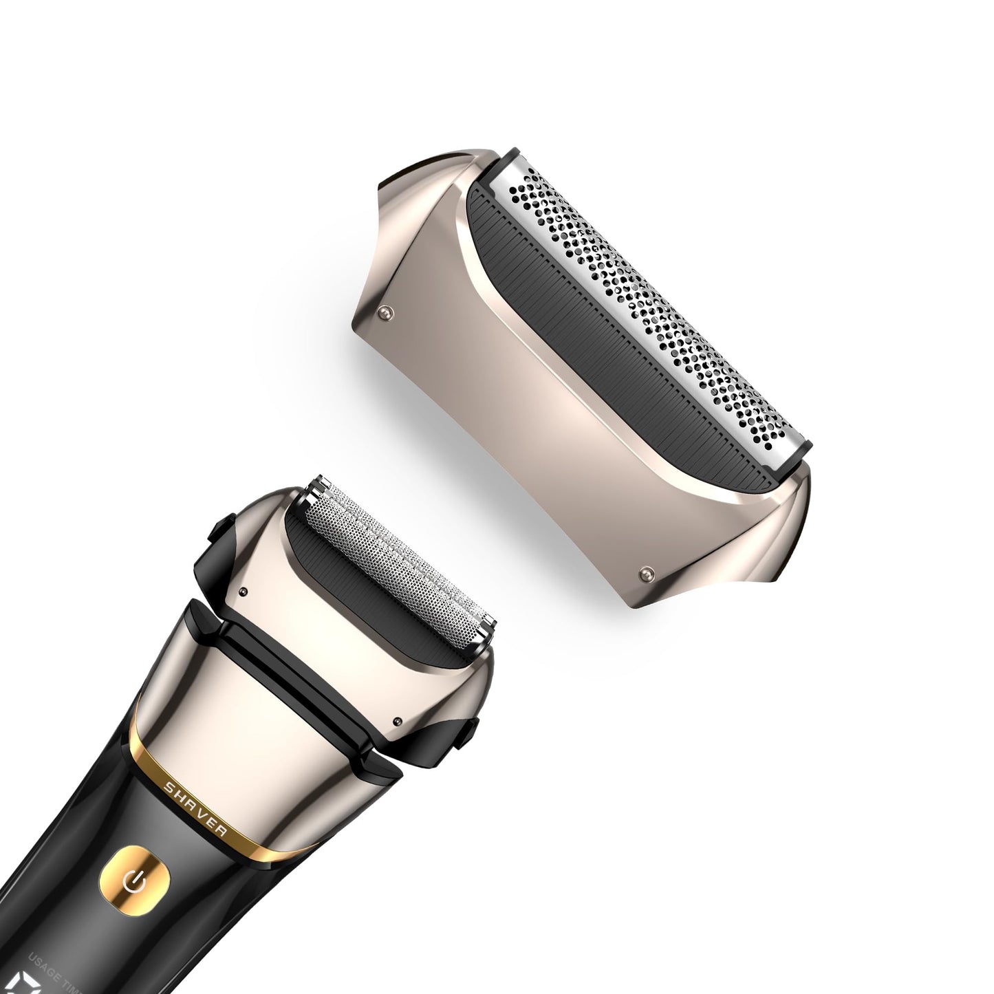 Folienrasierer Herren,2 in 1 Rasierer Herren Elektrisch Wiederaufladbarer USB Rasierapparat Herren Nassrasierer & Trockenrasierer Elektrorasierer Herren 100 Min Laufzeit,Zero Gap Skin,IPX7,Reisesperre