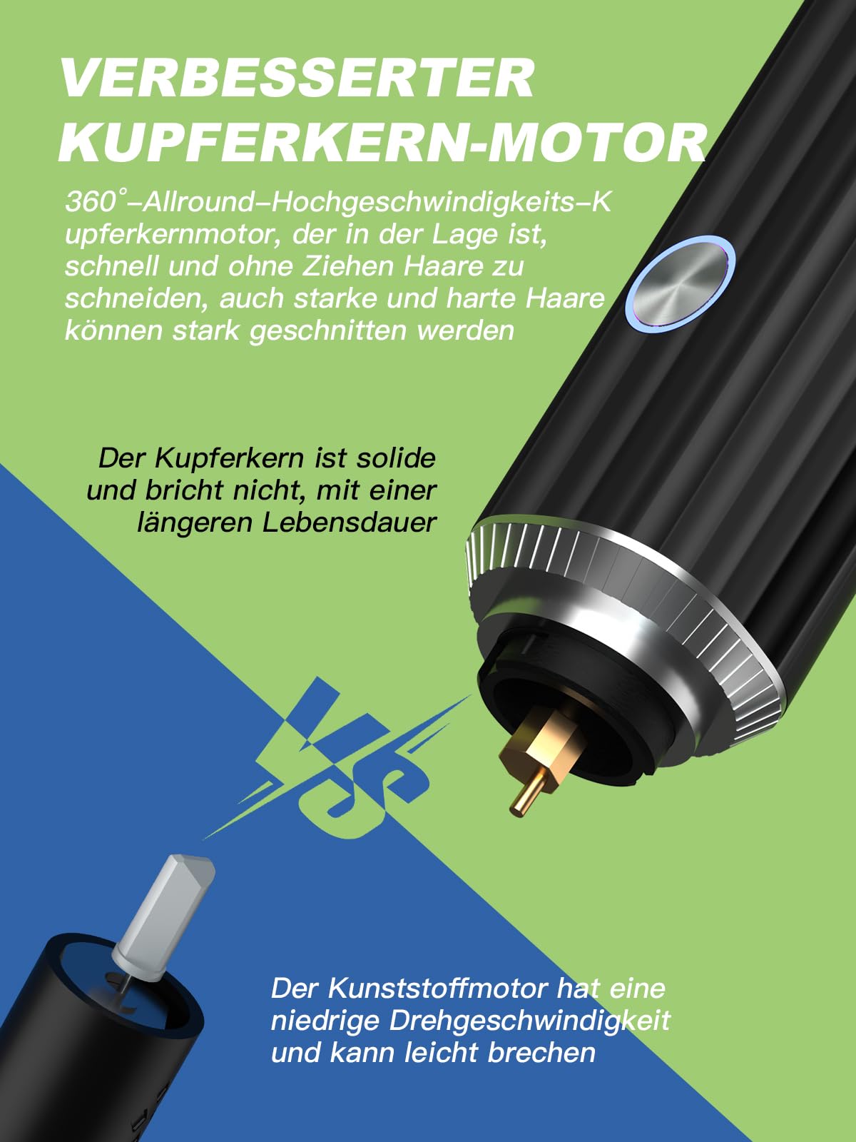 Brigin Nasenhaartrimmer, Wiederaufladbarer Nasenhaarschneider mit LED-Anzeige, 2 IN 1 Schmerzfreier Multifunktionaler Ohr und Nasenhaartrimmer mit IPX7 Wasserdichten, Doppelschneidigen Klingen