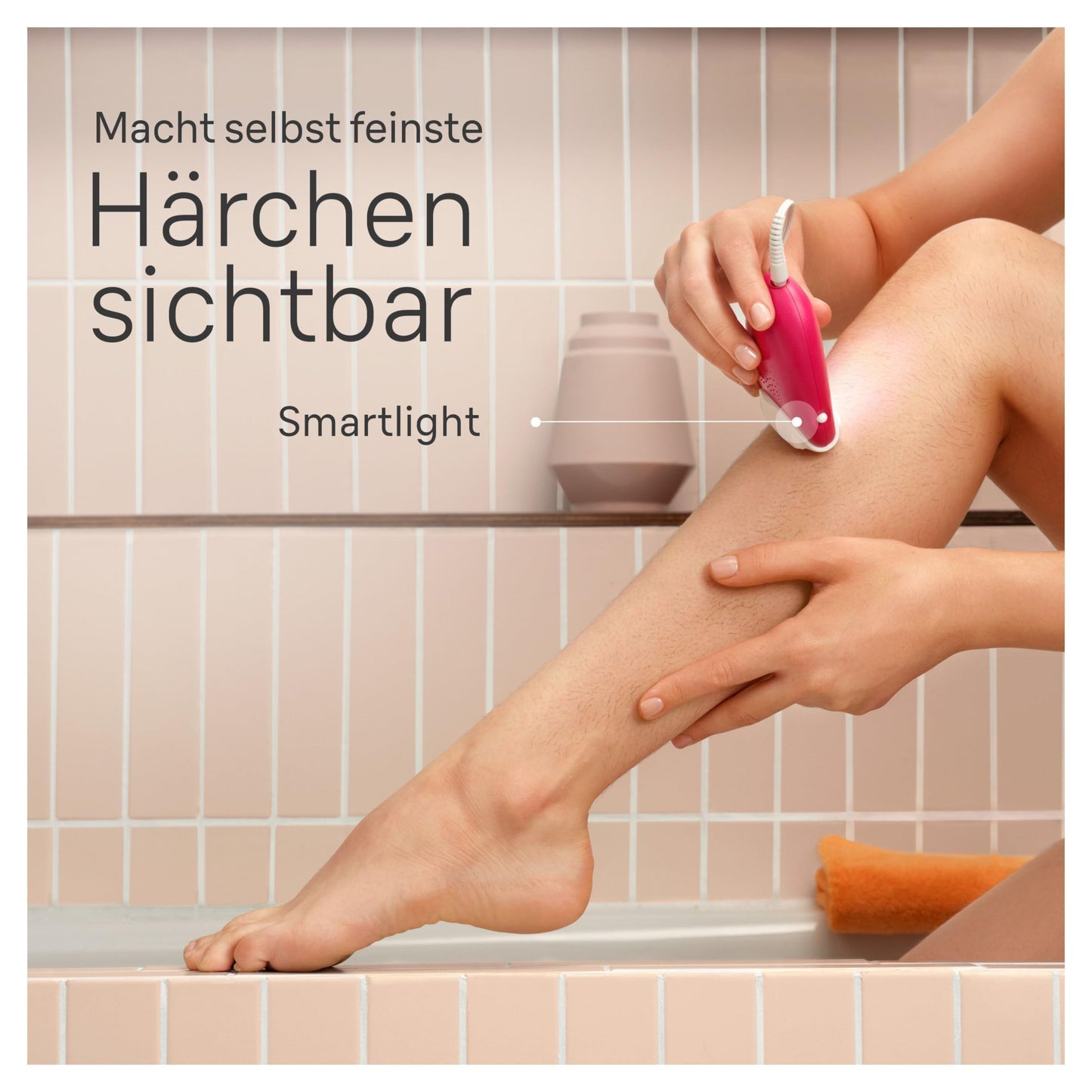 Braun Silk-épil 3, kabelgebundener Epilierer Damen für Haarentfernung, Ladyshaver,Rasieraufsatz und Trimmeraufsatz, 3-031, Rosa
