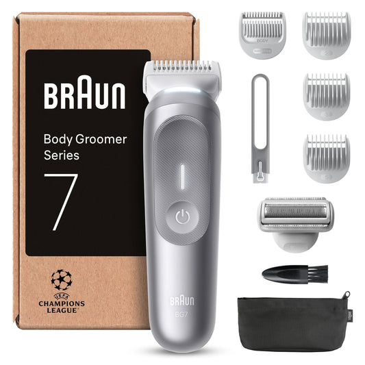 Braun Series 5 Bodygroomer / Intimrasierer Mann, Körperpflege- und Haarentfernung für Herren, für Brust, Achseln, Kammaufsätze 1 – 11 mm, wasserdicht, 100 Min. Laufzeit, BG5370